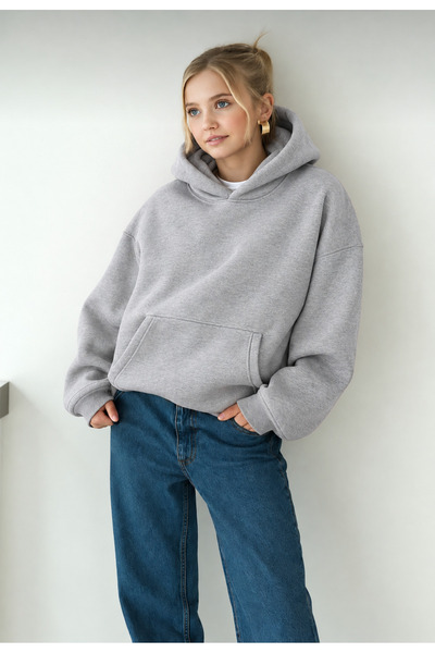 luci sports Women's Oversize Sweatshirt with Hood and Kangaroo Pocket