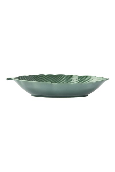 EasyLife Porcelain bowl, 30 × 13 cm, "Tropical Leaves Green" - Easy Life