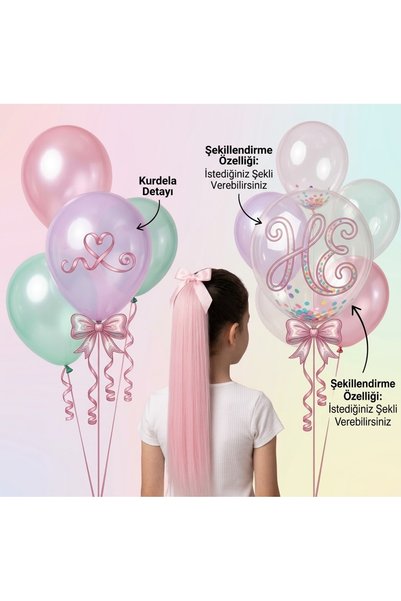 PEMBE KURDELA DETAYLI BUBBLE SAÇ