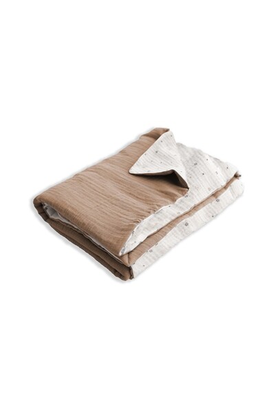 BabyMatex Paturica bebe, BabyMatex, bumbac, 75x100cm, crem inchis/bej