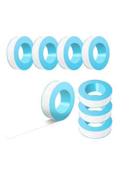 GENERAL 8 لفات شريط تفلون، شريط عازل للماء لأنابيب السباكة، شريط PTFE لسباكة ...