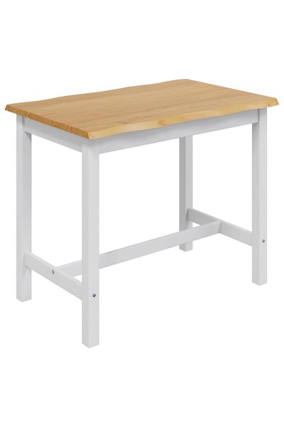 vidaxl Masă bar înaltă EKAI Alb 112 x 70 x 91 cm Lemn masiv de pin