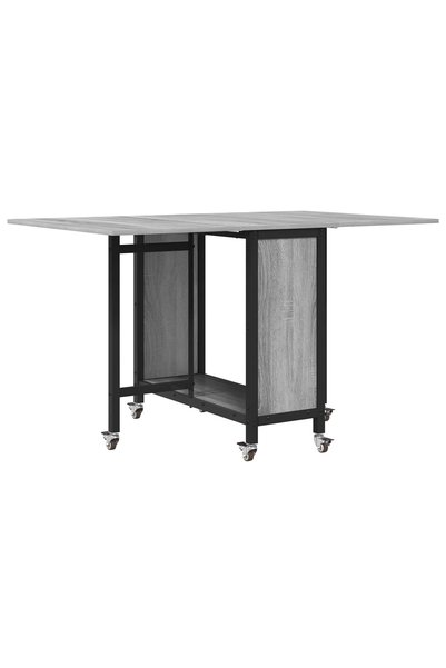 vidaxl Masă de dining pliabilă cu rotițe 130 x 80 x 76,5 cm otel PB