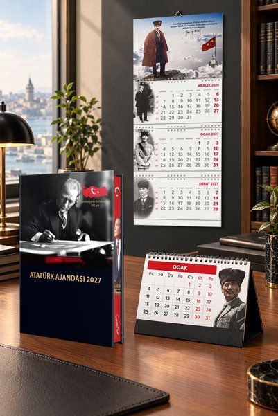 Genel Markalar 2027 Atatürk Ciltli Ajanda - Sakarya Duvar Takvimi - Masa Takvimi
