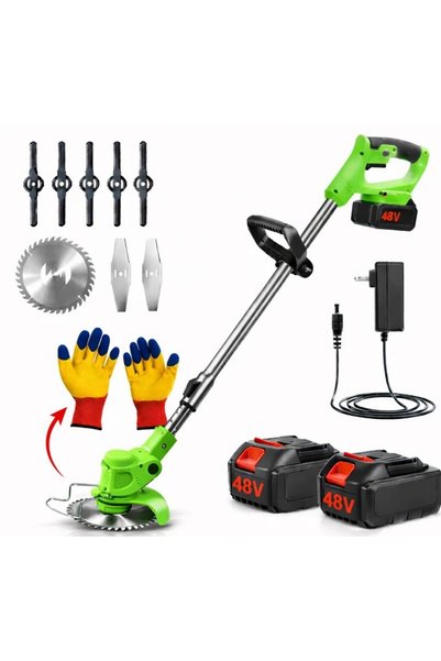 E-ANAMAG Motocoasă electrică cu baterie de 48V 4000 mAh, 20.000 RPM, braț reg...