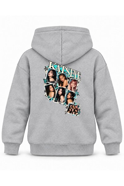 SVART WEAR Katseye Polaroid Chain Editorial Printed Children's Hooded Sweatshirt