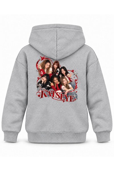 SVART WEAR Katseye Window Scene Printed Children's Hooded Sweatshirt