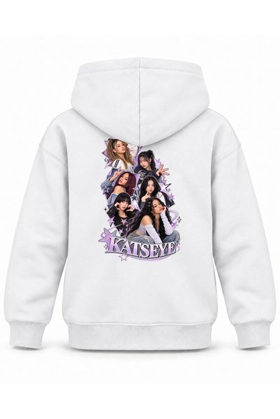 SVART WEAR Katseye Comic Square Scene Printed Children's Hooded Sweatshirt