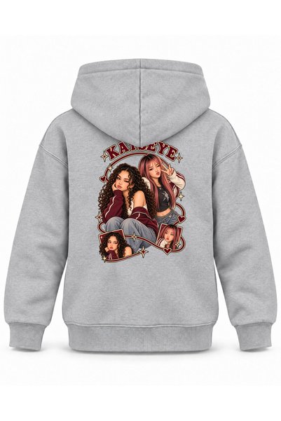 SVART WEAR Katseye Maze Line Character Printed Children's Hooded Sweatshirt
