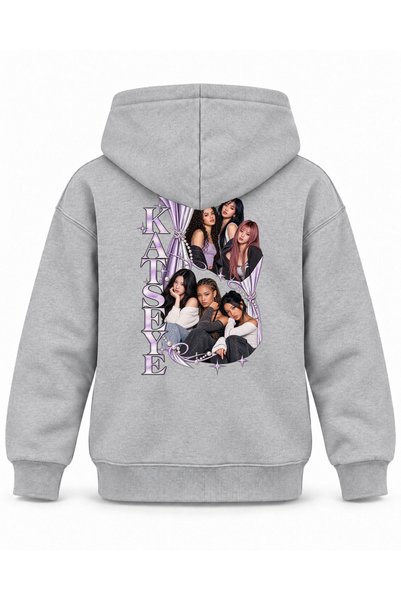 SVART WEAR Katseye Stage Curtain Portrait Printed Children's Hooded Sweatshirt