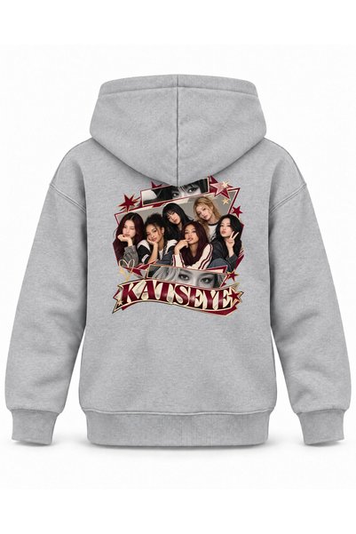 SVART WEAR Katseye Comic Square Archive Printed Children's Hooded Sweatshirt
