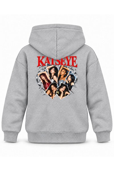SVART WEAR Katseye Crystal Collage Printed Children's Hooded Sweatshirt