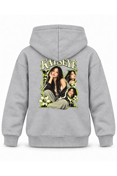 SVART WEAR Katseye Floral Monogram Graphic Printed Kids' Hooded Sweatshirt