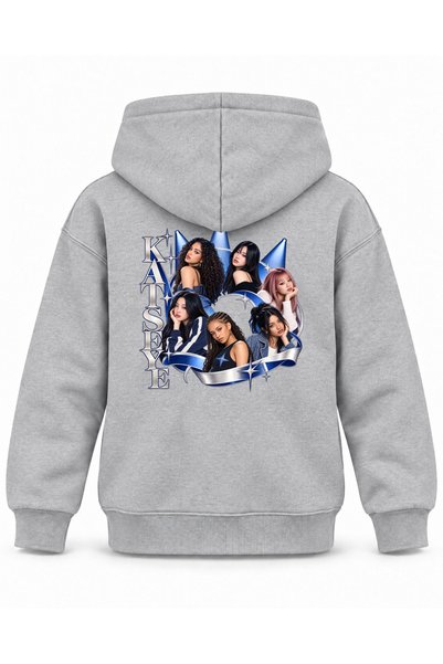 SVART WEAR Katseye Stage Lights Portrait Printed Children's Hooded Sweatshirt