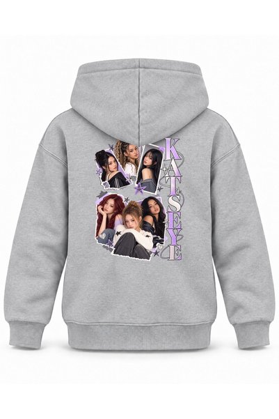 SVART WEAR Katseye Pul Collection Portrait Printed Children's Hooded Sweatshirt
