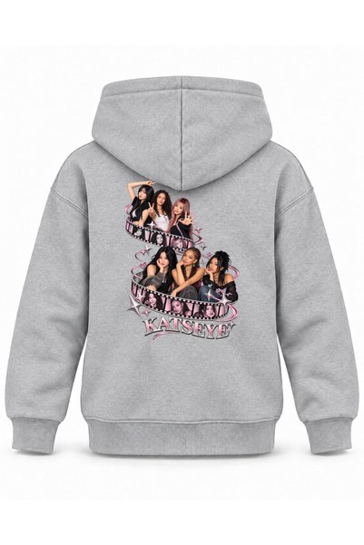 SVART WEAR Katseye Double Spiral Stage Printed Children's Hooded Sweatshirt