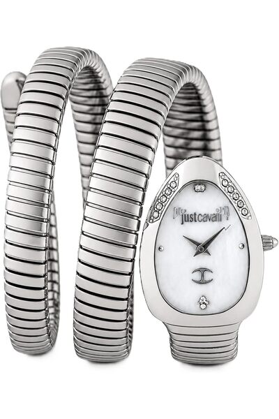 Generic Just Caballi Women's Quartz Analog Watch, Stainless Steel, 22 mm, Sil...