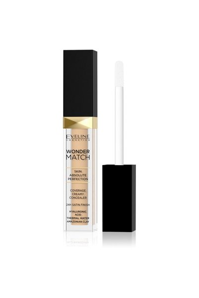 Eveline Cosmetics , Wonder Match, Hyaluronic Acid, Satin Finish, Cream Concea...