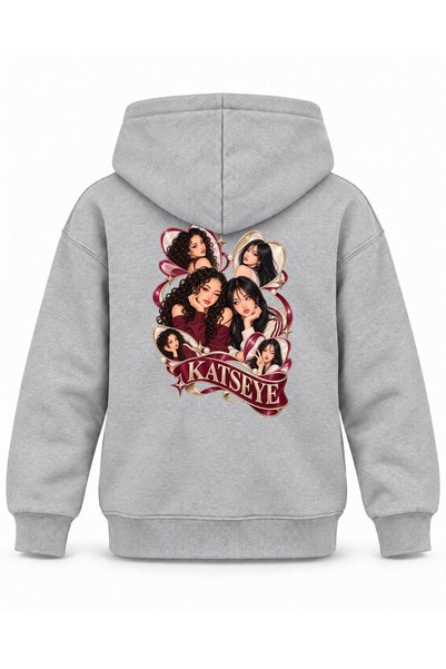 SVART WEAR Katseye Crystal Flower Character Printed Children's Hooded Sweatshirt