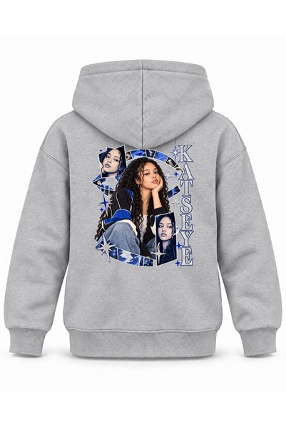 SVART WEAR Katseye Mosaic Eye Graphic Printed Children's Hooded Sweatshirt