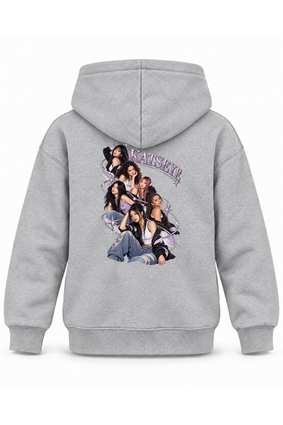 SVART WEAR Katseye Steel Wire Stage Printed Children's Hooded Sweatshirt
