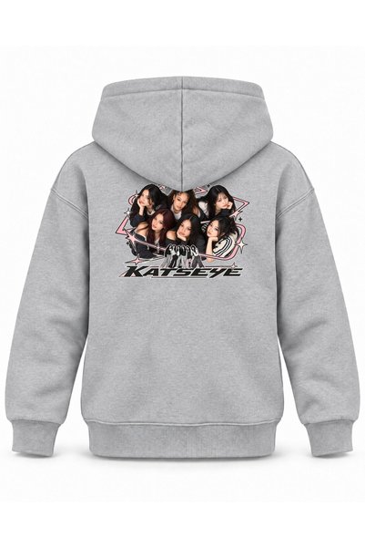 SVART WEAR Katseye Labyrinth Line Archive Printed Children's Hooded Sweatshirt