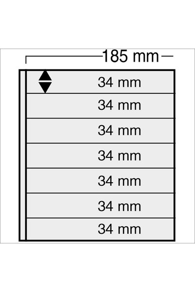 safe 5 folii negre, Variant, cu 7 buzunare fata verso de 34 x 185 mm