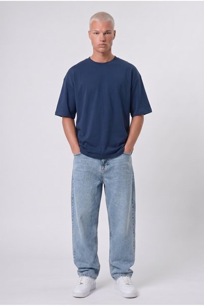 Respire Unisex Oversized T-shirt, από βαμβάκι κορυφαίας ποιότητας, βασικό μον...