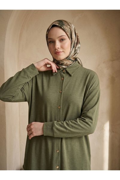 Lunsera Store طقم بنطلون بيك بياقة وجيوب - كاكي