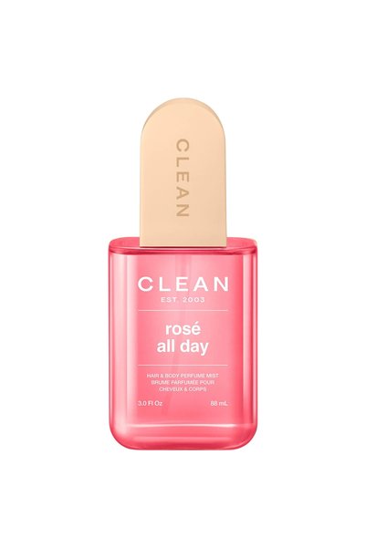 Clean Rose All Day Spray parfumat pentru păr, Pentru femei, 88 ml