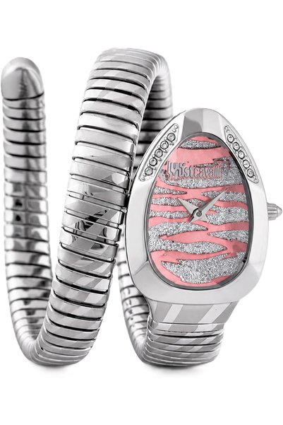 Generic Just Caballi Women's Stainless Steel Quartz Analog Watch, 25 mm, Silv...