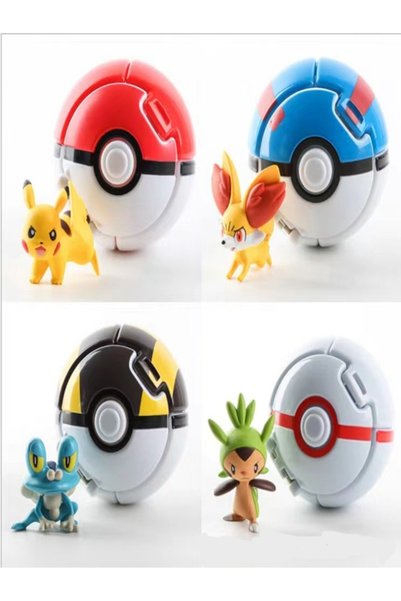 Siotay Figurină Pokémon cu Poké Ball, jucărie de colecție în stil anime, 4 mo...