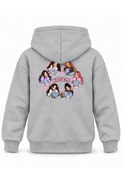 SVART WEAR Katseye Window Character Printed Children's Hooded Sweatshirt