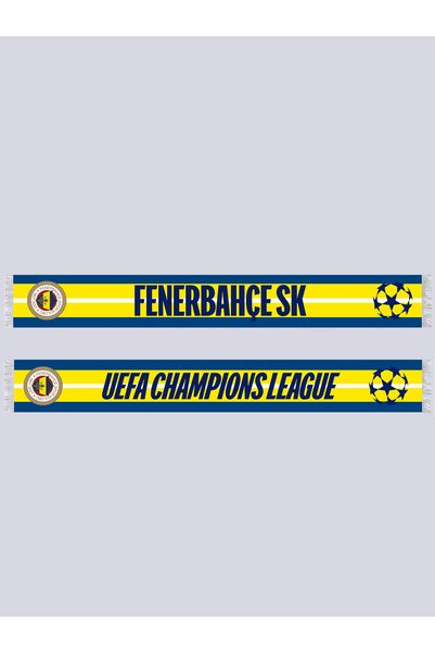 Fenerbahçe Sarı Lacivert Şampiyonlar Ligi Çizgili Unisex Şal