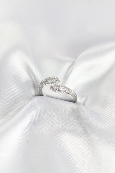 Angel Of Life Silver Color Brass Ring with Zircon Stone