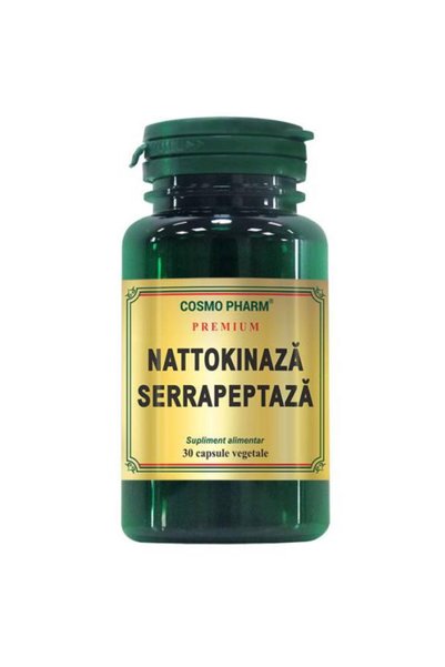 Cosmo Pharm Nattokinase Serrapeptase Premium, 30 capsules