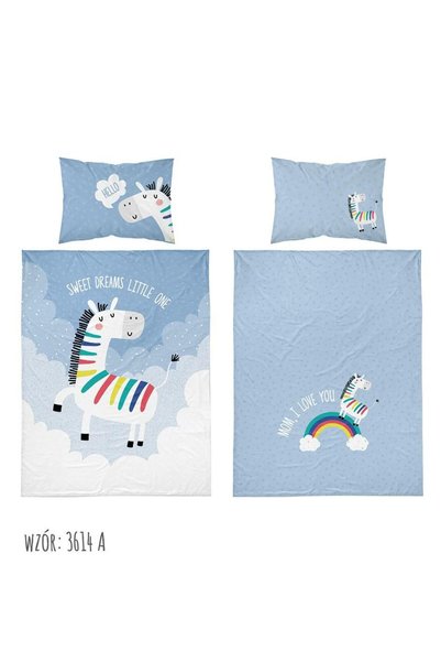 Detexpol Set lenjerie satinat pentru copii, 2 bucati, 90x120cm, Din bumbac, A...