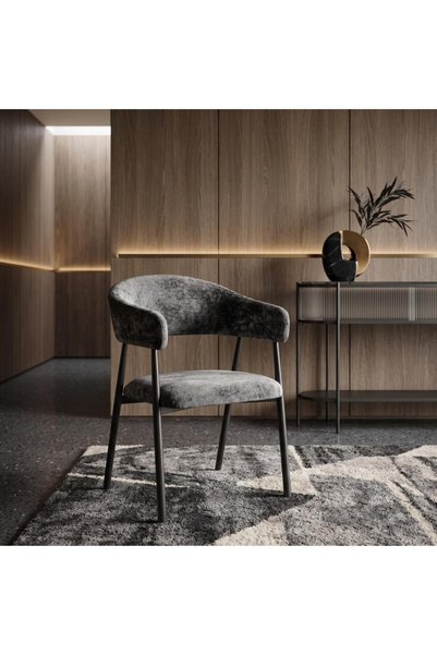NO BRAND Chair Dark Gray Fabric