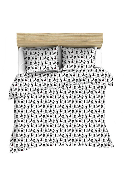 Karo Lenjerie de pat Eurofirany, 200x220cm, 100% bumbac, multicolor, set 1 po...