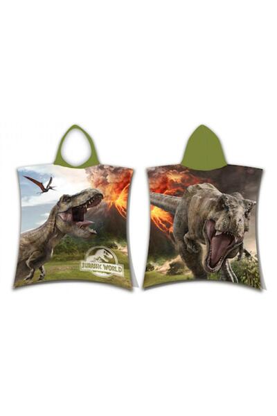 Jerry Fabrics Poncho Prosop pentru copii, Jerry Fabrics, Bumbac, Jurassic Wor...