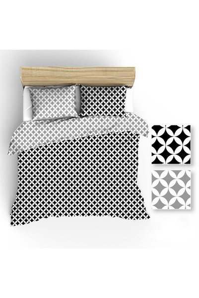 Karo Lenjerie de pat set 200x220cm, 100% bumbac, multicolor, pentru 2 persoane