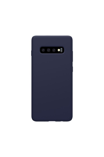 OEM Husă Samsung S10 Plus Liquid Silicone, Protecție Antișoc, Bleumarin