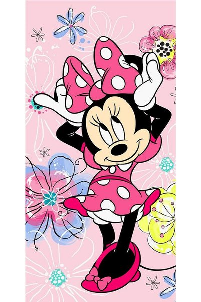 Jerry Fabrics Prosop de baie din bumbac Jerry Fabrics, floare Minnie Mouse, m...