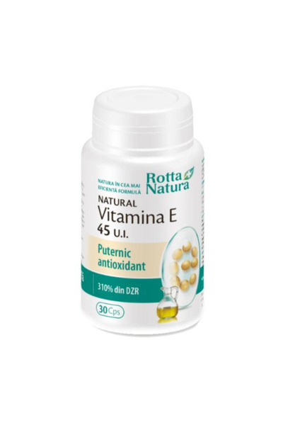 Rotta Natura Natural Vitamin E 45 I.U. Rotta Natura, 30 capsules