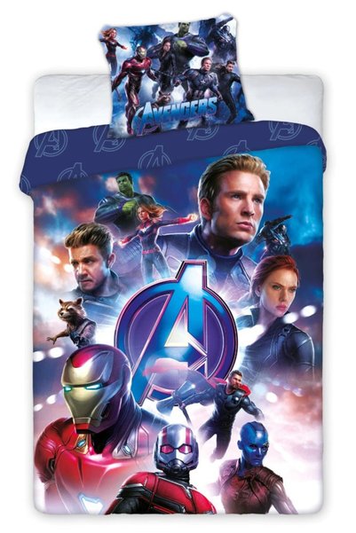 Faro Set lenjerie de pat, Faro, Bumbac, 160x200cm, Model Avengers, Multicolor