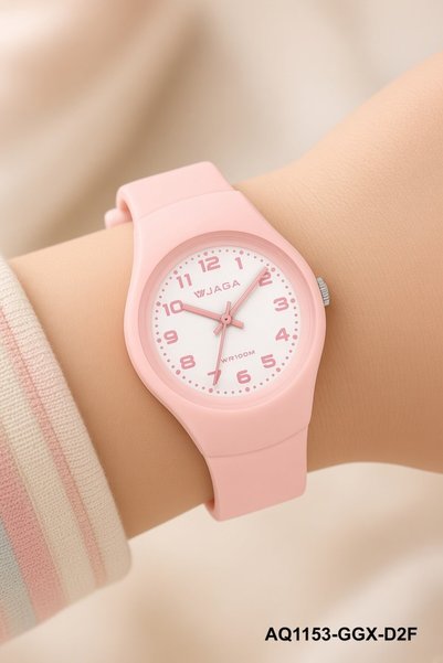 Jaga 10 Atm Waterproof Silicone Cord Children's Wristwatch (Suitable for Use ...