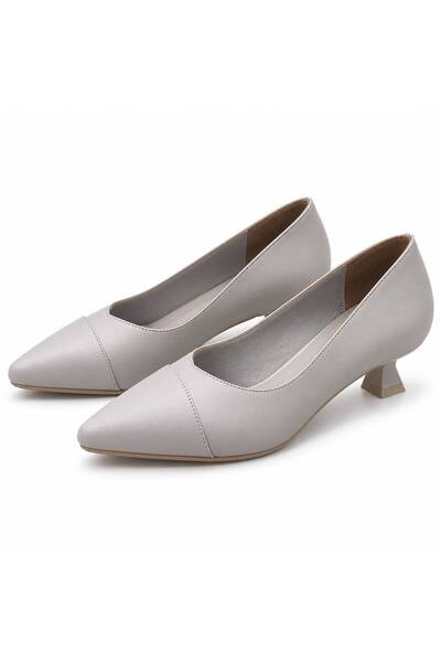 PATRON SHOES Women's Genuine Leather Pointed Toe Special Design Heeled Shoes