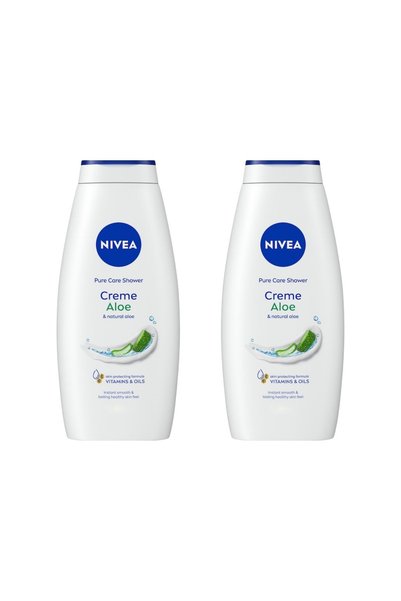 NIVEA Set de 2 Gel de duș Cremă Aloe, 750 ml