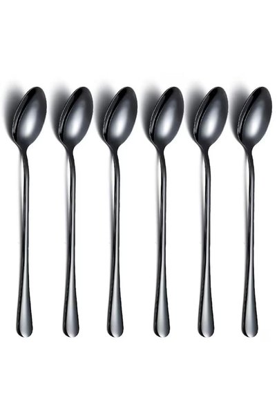 Berglander Lingurite Cocktail din Inox, Berglander, Negru, 6 Bucati