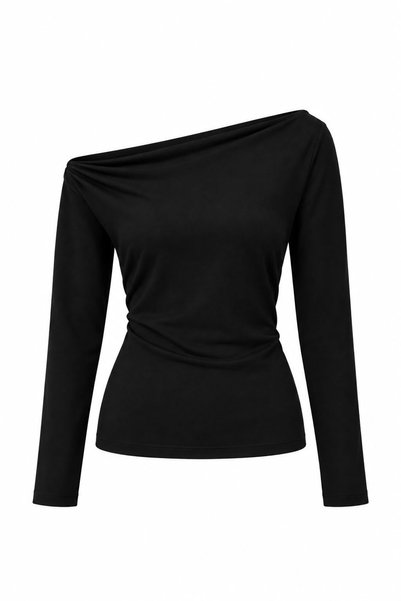 Bade Butik بلوزة لونا سوداء بدون أكتاف